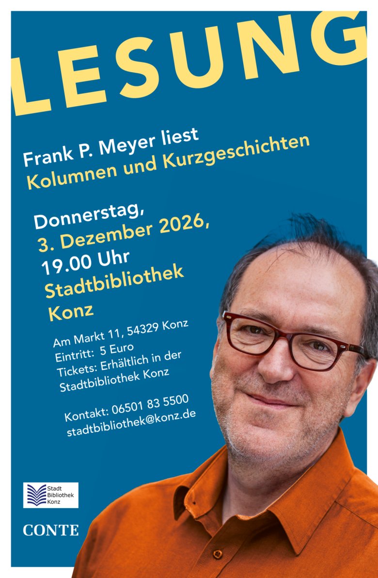Plakat Lesung Frank P. Meyer Plakat Lesung Frank P. Meyer